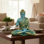 ESPLANADE Resin Meditating Buddha Showpiece | Grocsy