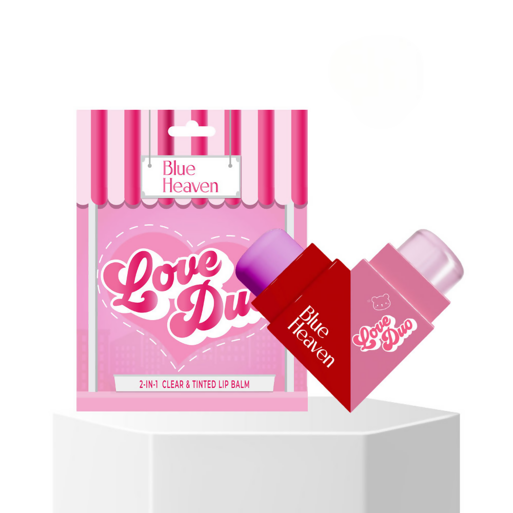 Blue Heaven Love Duo 2-In-1 Clear & Tinted Lip Balm - Bae (Clear+ Watermelon) | Grocsy