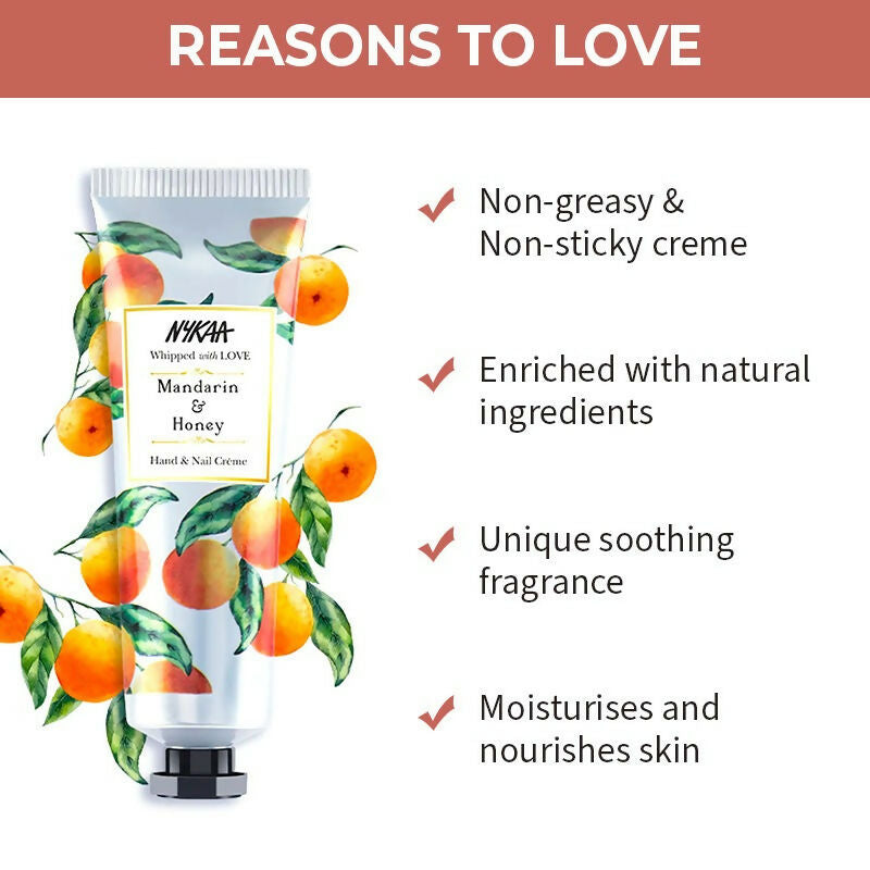 Nykaa Mandarin & Honey Hand & Nail Creme | Grocsy