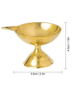 Spillbox Gold Toned SSDA Small Diya Pooja Essentials | Grocsy