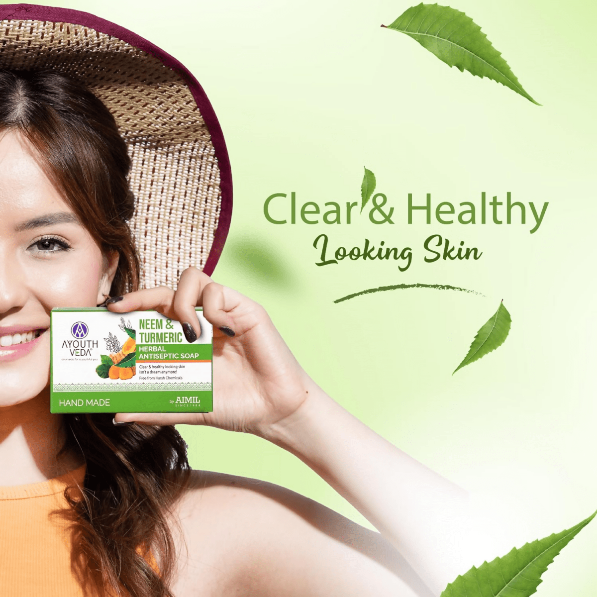 Ayouthveda Neem & Turmeric Herbal Soap | Grocsy