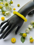 Inhanns Unisex Crystal Bloom – Adjustable Crystal Bead Bracelets - Lemon Yellow | Grocsy