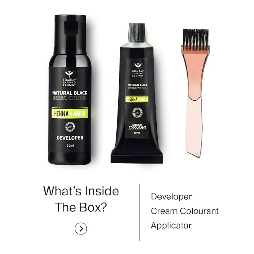 Bombay Shaving Company Beard Color For Men - Natural Black | Grocsy