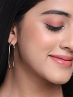 NVR Women Set of 2 Contemporary Hoop Earrings | Grocsy