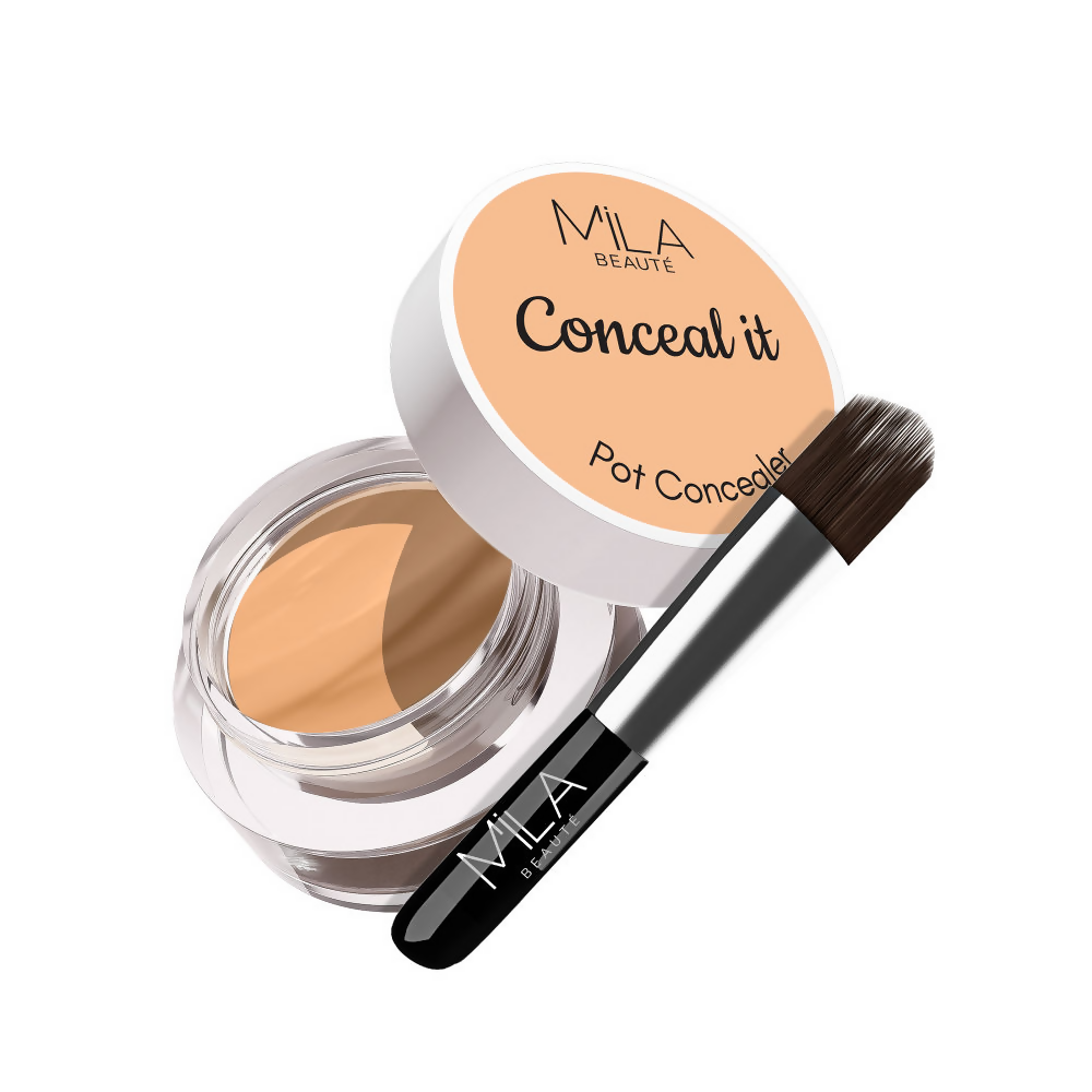 Mila Beaute Conceal It Pot Concealer Creamy Matte Finish with SPF 15 - Pure Beige | Grocsy