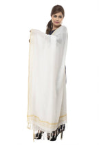 Mominos Fashion Moeza Slub Cotton White Dupatta | Grocsy