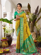 Anaita Olive Silk Woven Saree With Blouse | Grocsy