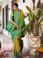 Anaita Olive Silk Woven Saree With Blouse | Grocsy
