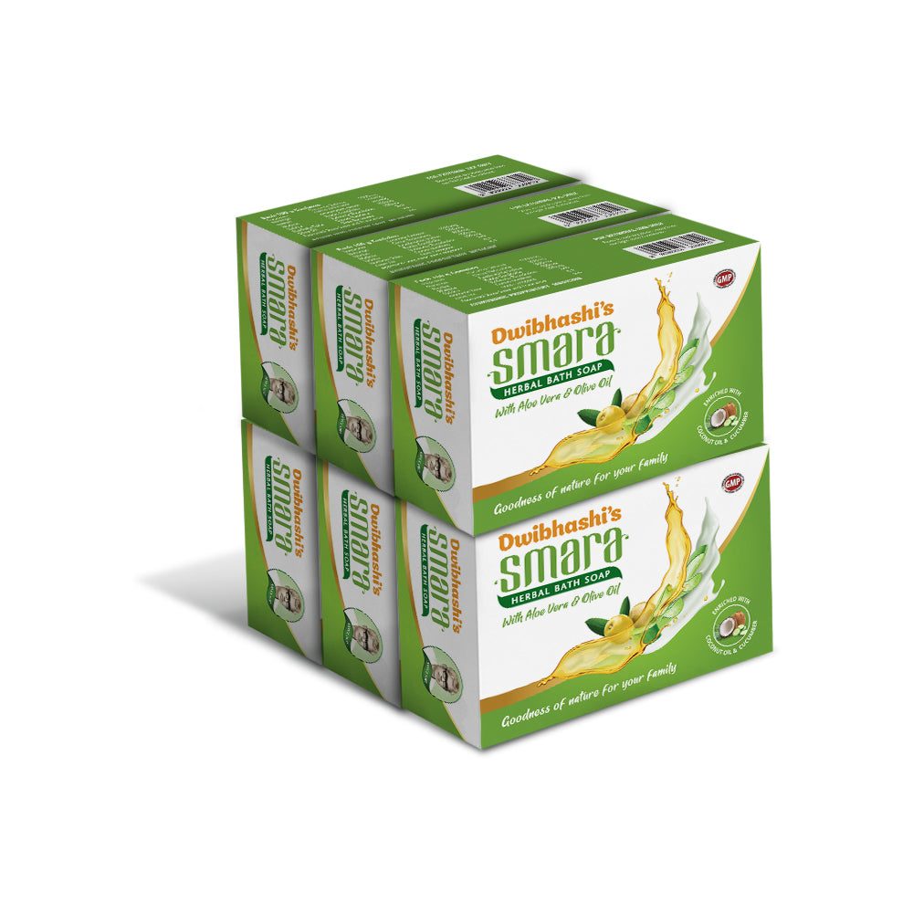 Dwibhashi Smara Herbal Bath Soap With Aloe Vera & Olive Oil | Grocsy