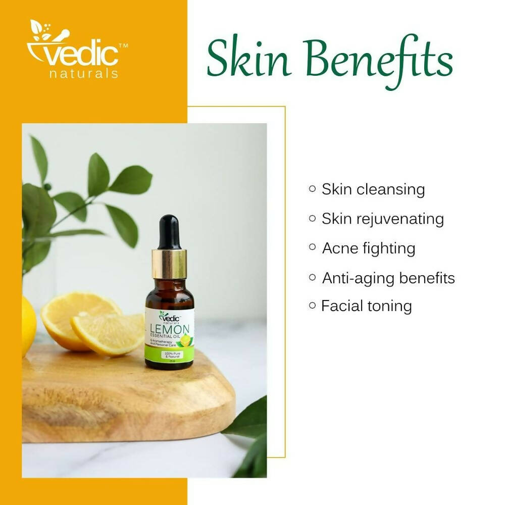 Vedic Naturals Lemon Essential Oil | Grocsy