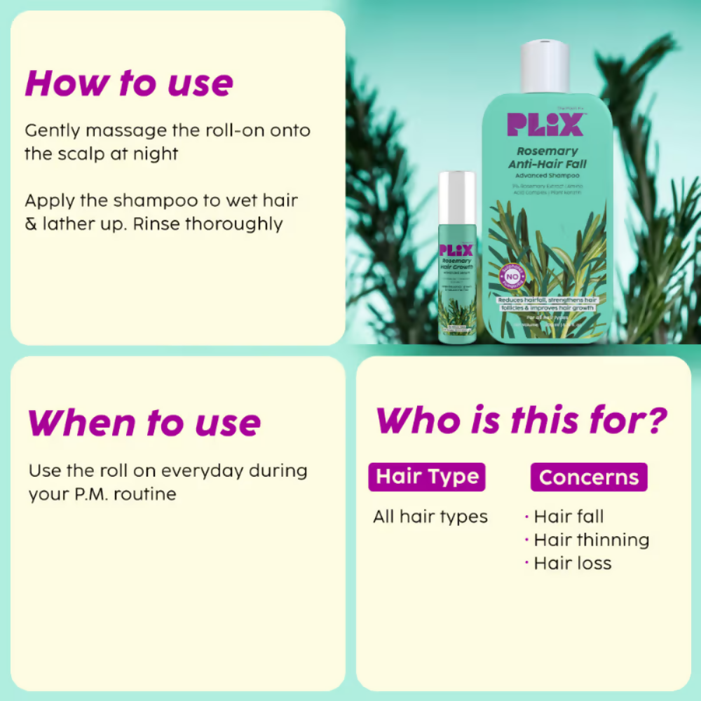 PLIX The Plant Fix Rosemary Anti Hairfall Advanced Kit | Grocsy