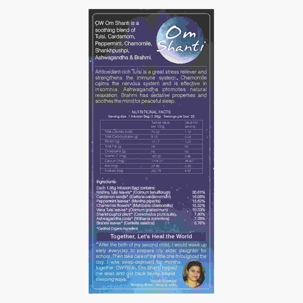 Organic Wellness Om Shanti Teabags | Grocsy