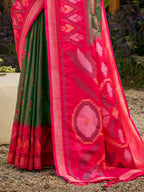 Shree Shyam Fashion Mehendi Soft Silk Saree | Grocsy