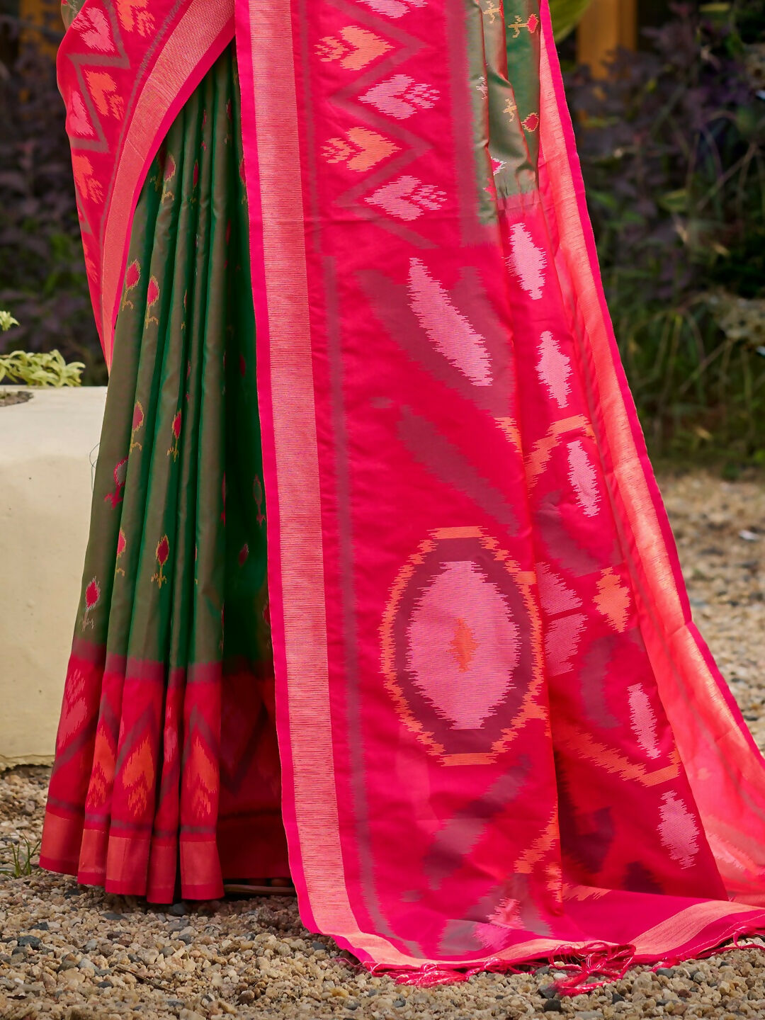 Shree Shyam Fashion Mehendi Soft Silk Saree | Grocsy