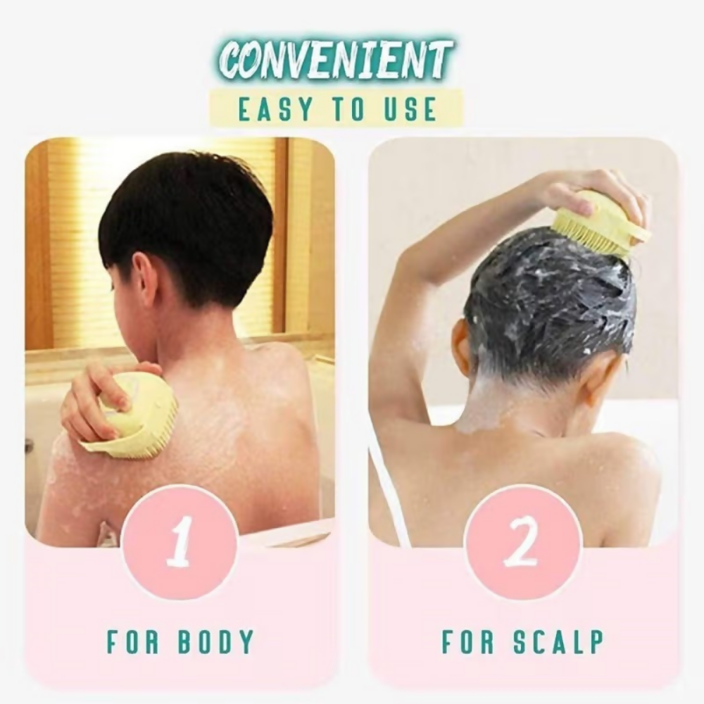 Bronson Professional Silicone Shower Scrubber Exfoliating Bath Brush | Grocsy