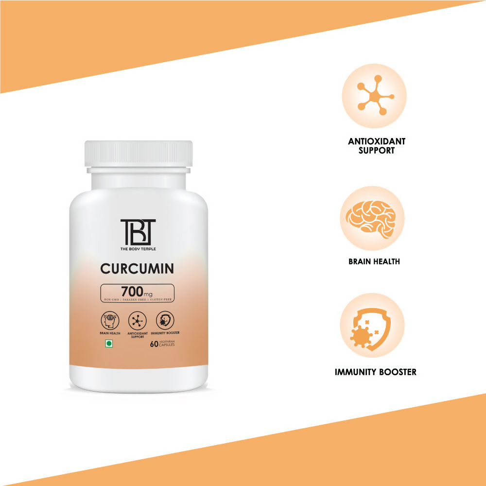 The Body Temple Curcumin 700mg For Brain Health and Immunity Capsules | Grocsy