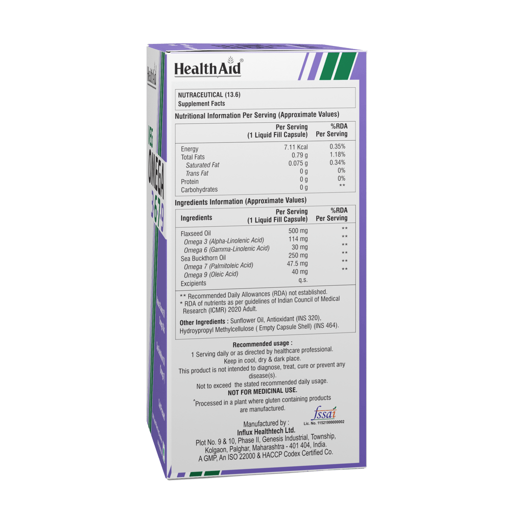HealthAid Veg Omega 3.6.7.9 Capsules