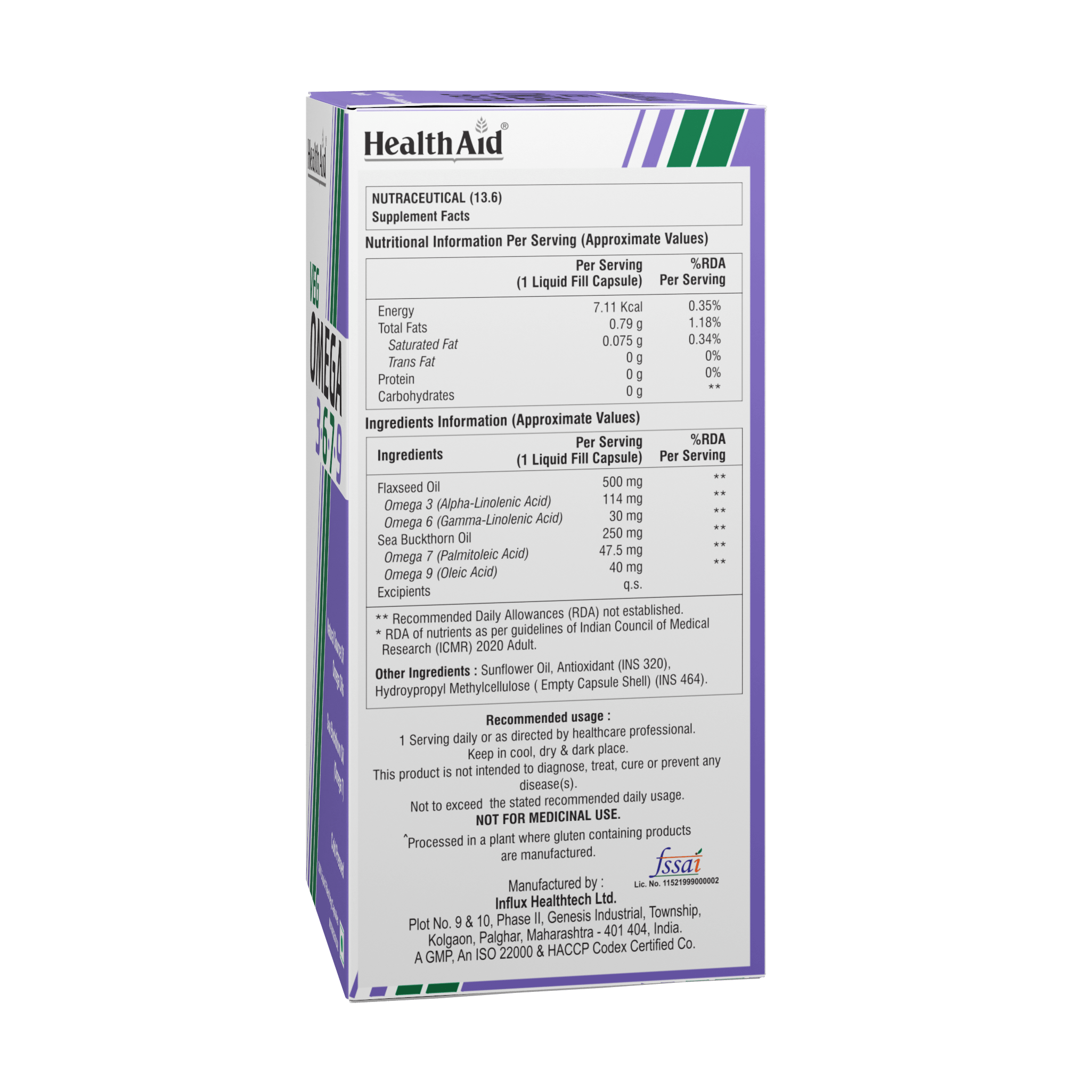 HealthAid Veg Omega 3.6.7.9 Capsules