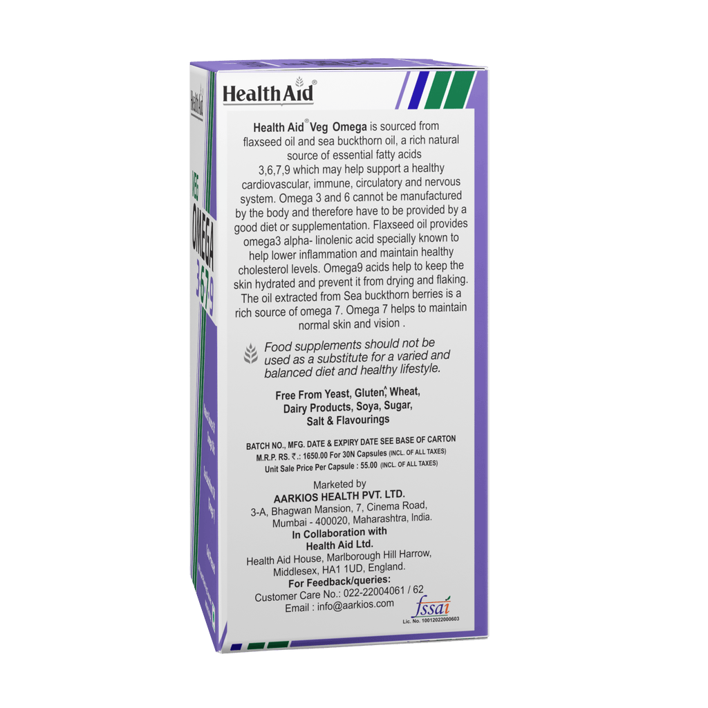 HealthAid Veg Omega 3.6.7.9 Capsules
