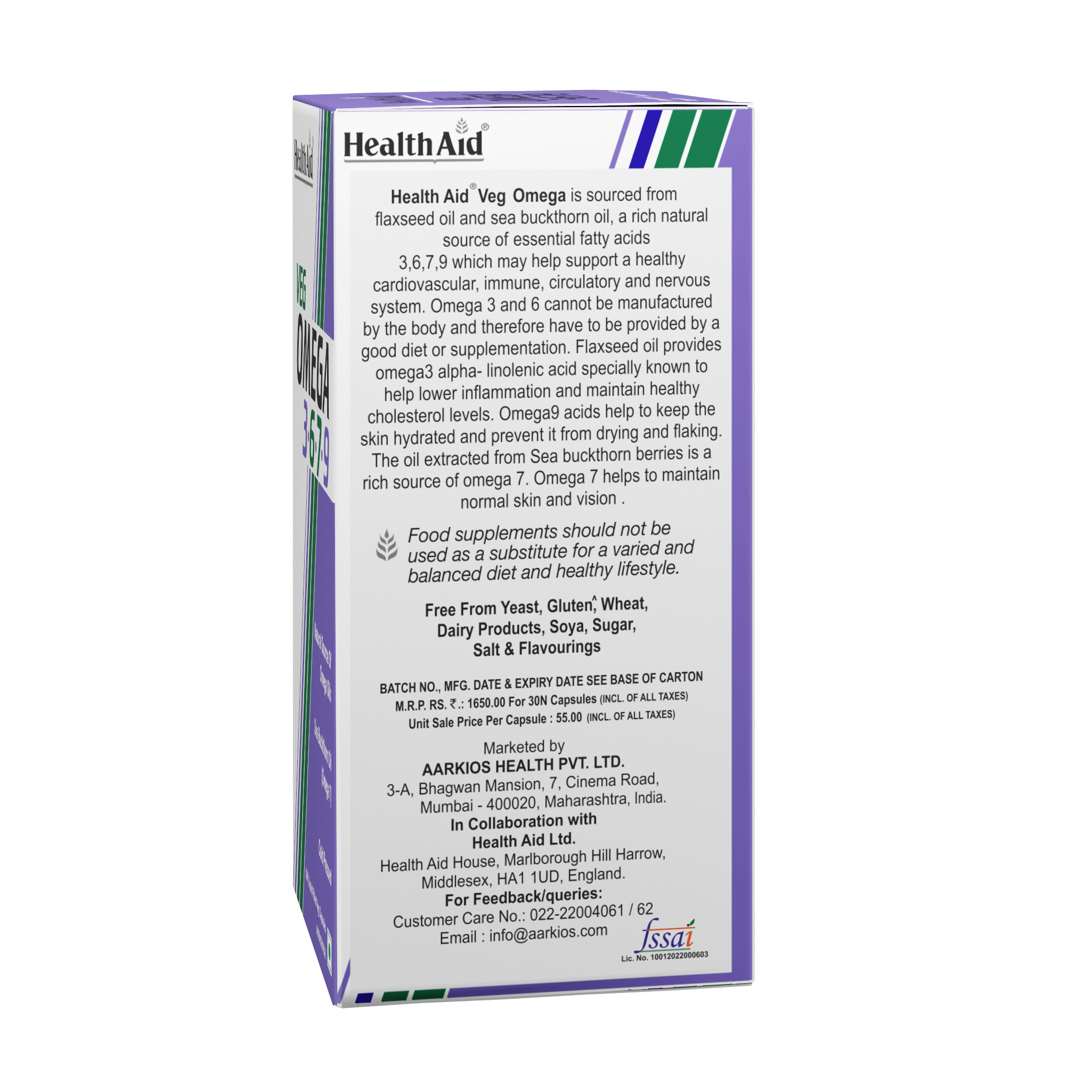 HealthAid Veg Omega 3.6.7.9 Capsules