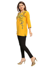 Snehal Creations Snazzy Scintillating Mustard Yellow Designer Tunic | Grocsy