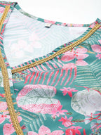 Ahalyaa Women's Traditional Wear Co-ods - Green | Grocsy
