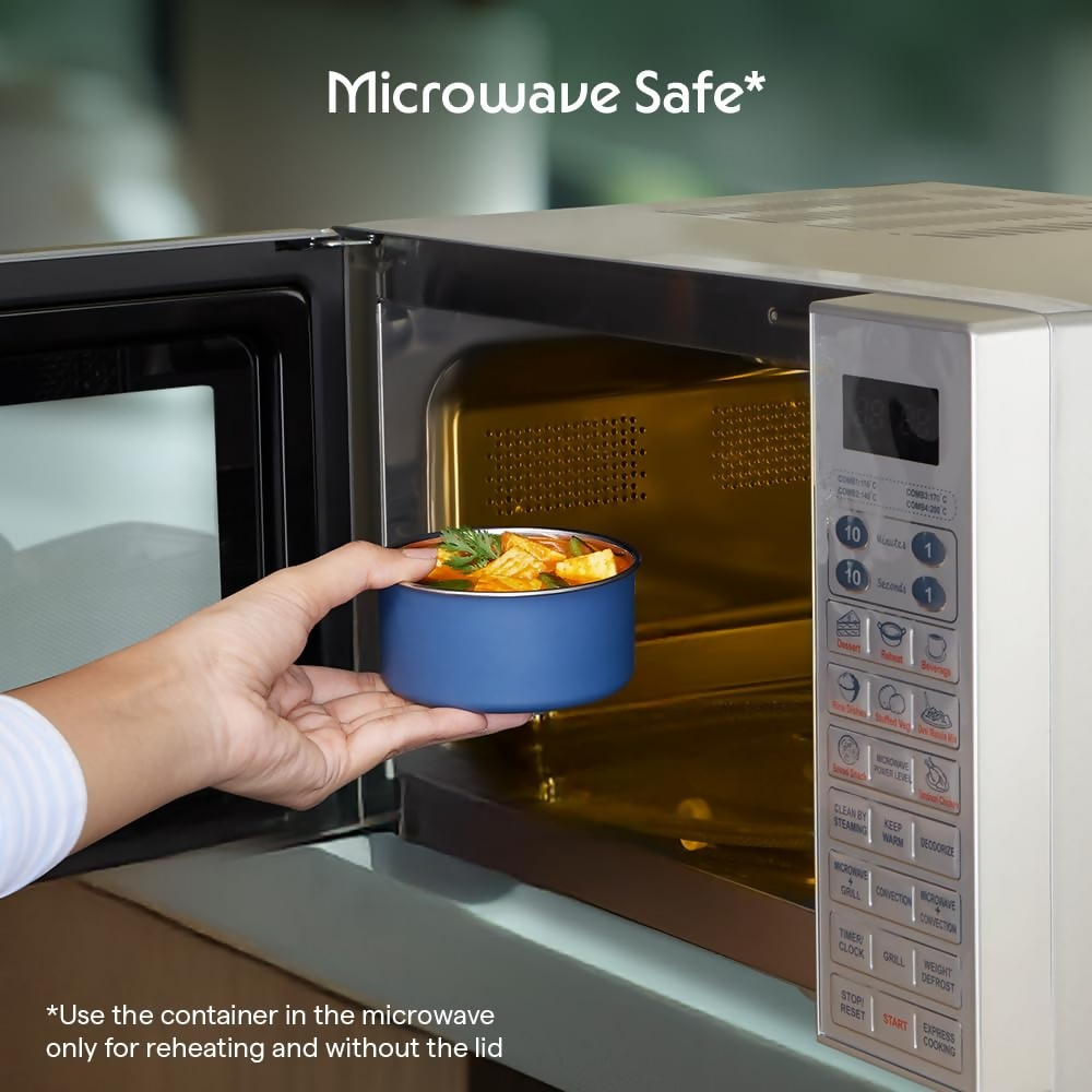 Borosil Carrymore Microwavable Stainless Steel Lunchbox with Bag | Grocsy