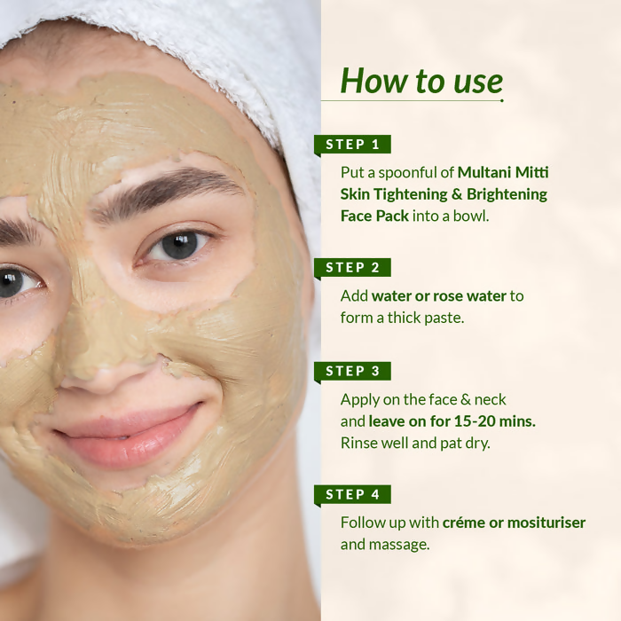 Lotus Botanicals Multani Mitti Turmeric & Orange Peel Skin Tightening & Brightening Face Pack | Grocsy