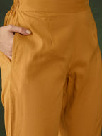 Sangria Embroidered Pure Cotton Kurta & Trousers | Grocsy
