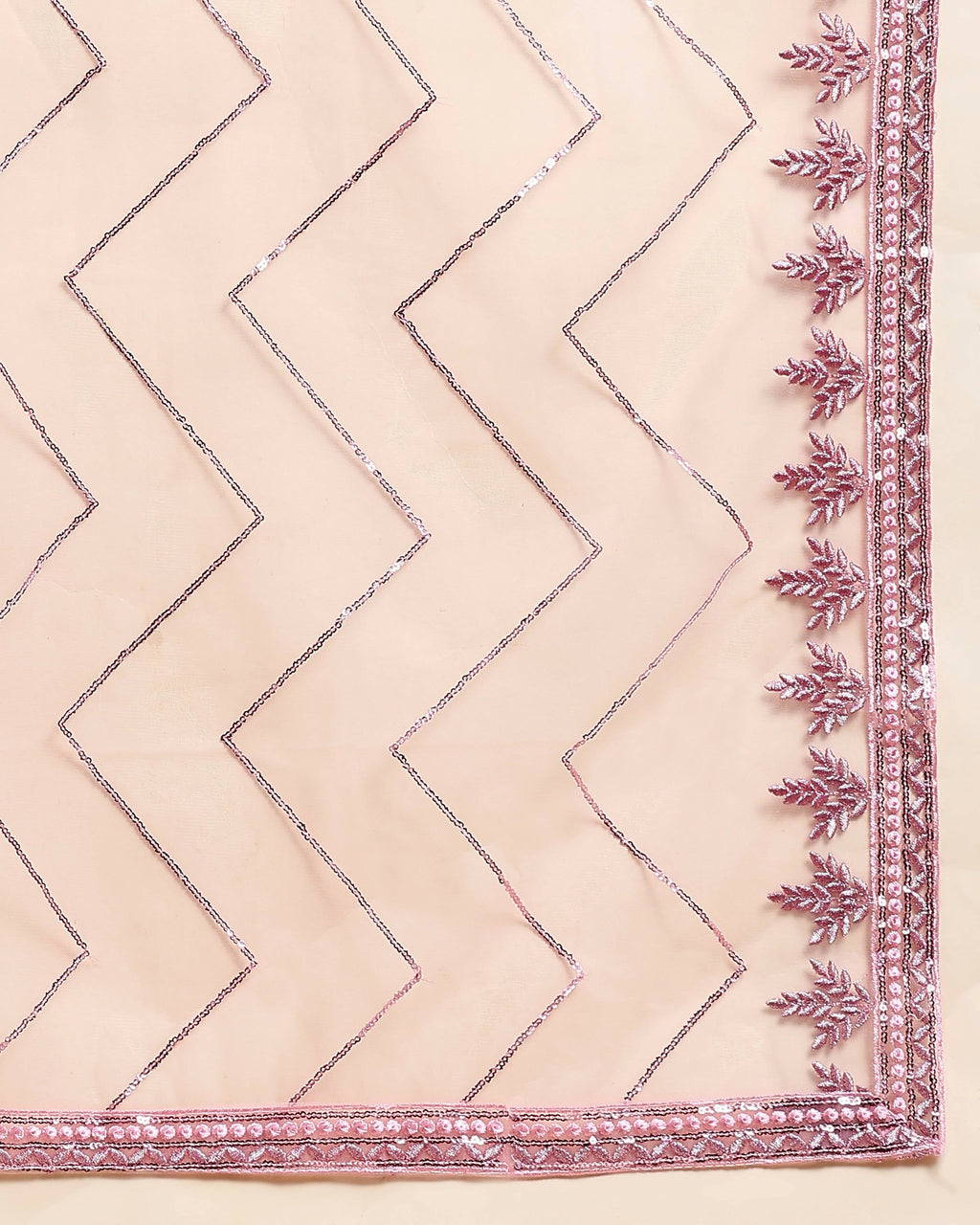 Pink Pure Viscose Georgette Sequence Embroidery work Lehenga Choli with Dupatta - Aakriti | Grocsy