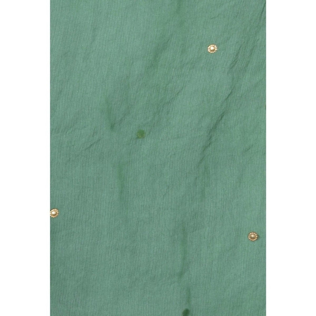 A R Silk Rama green Color Chandna Orgenza cotton Dupattas & Chunnis | Grocsy