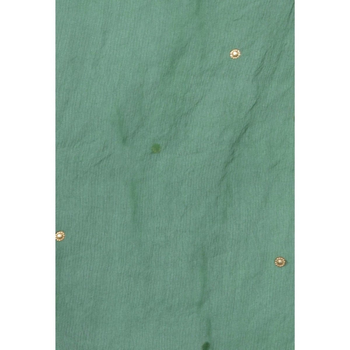 A R Silk Rama green Color Chandna Orgenza cotton Dupattas & Chunnis | Grocsy