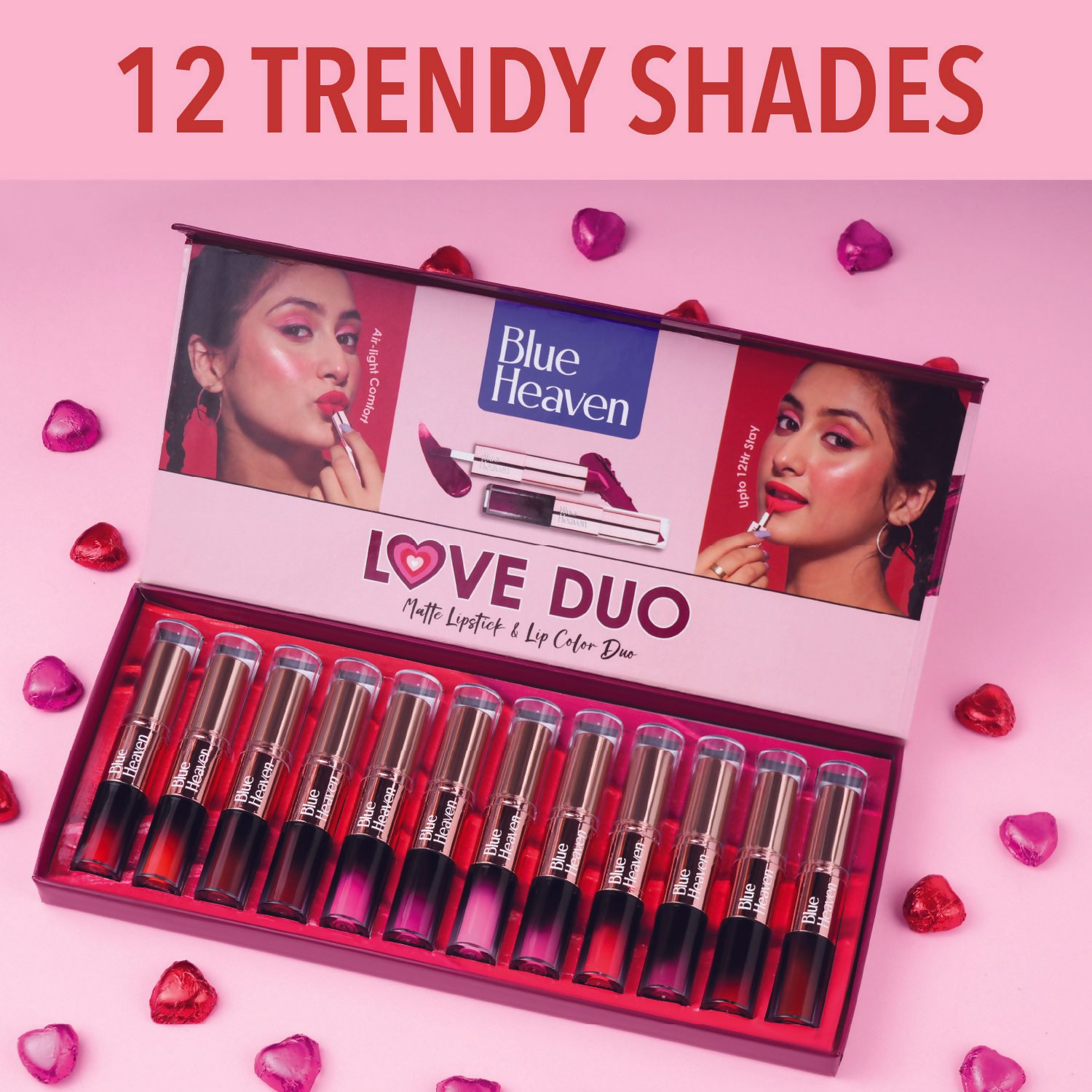Blue Heaven Love Duo 2 In 1 Dual Sided Lipstick - 04 | Grocsy