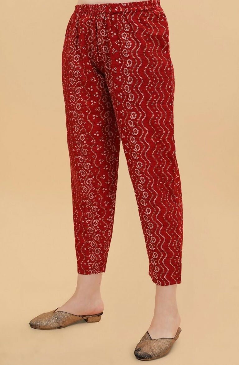 Alvano Alvano Stylish Lehriya Kurti with Pant and Dupatta Set for Women's and girls | Grocsy