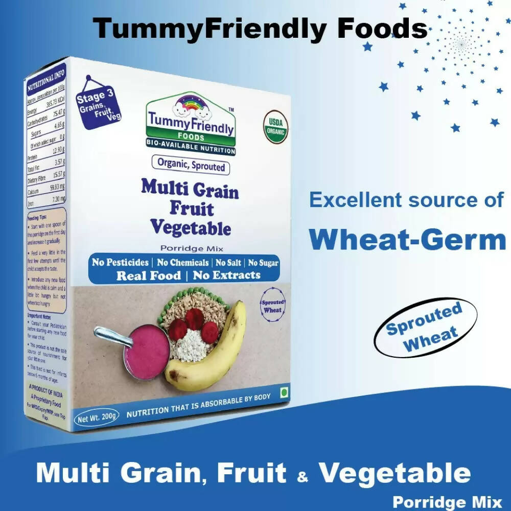 TummyFriendly Foods Organic Sathu Maavu, Sprouted Multi Grain Porridge Mixes | Grocsy