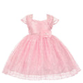 Asmaani Baby Girl's Pink Colour Satin A-Line Maxi Full Length Dress (AS-DRESS-22168) | Grocsy