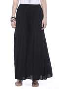 Mominos Fashion Cotton Black Palazzo For Girls | Grocsy