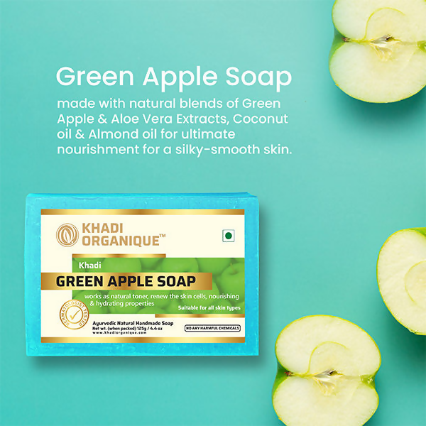 Khadi Organique Green Apple Soap | Grocsy