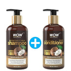 Wow Skin Science Coconut Milk Shampoo & Hair Conditioner | Grocsy