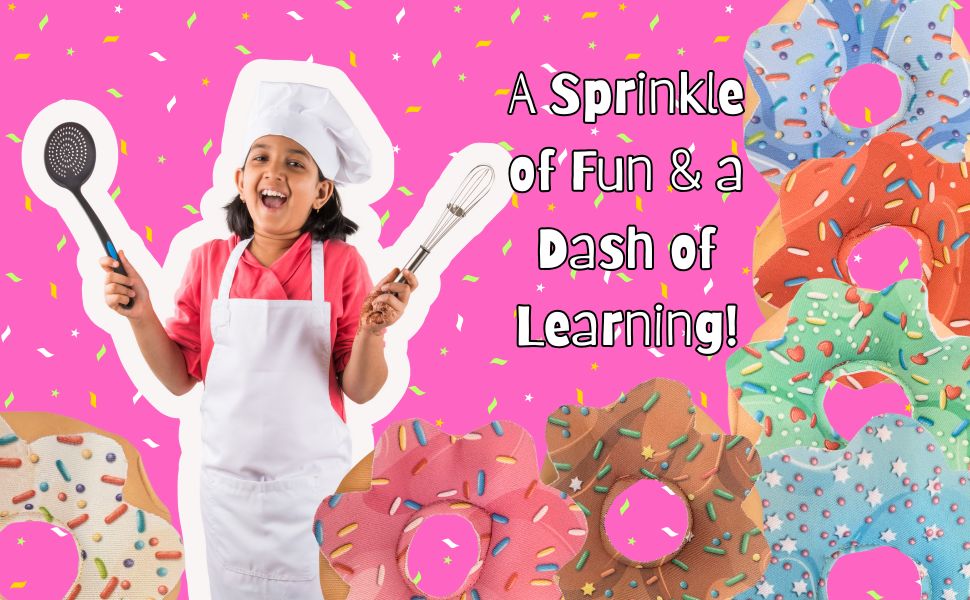 The Small Wonderland Pretend Play Donut Shop Set – 12 Colorful Fabric Donuts with Play Menu, ATM Cards, Money, and Shop Poster | Grocsy