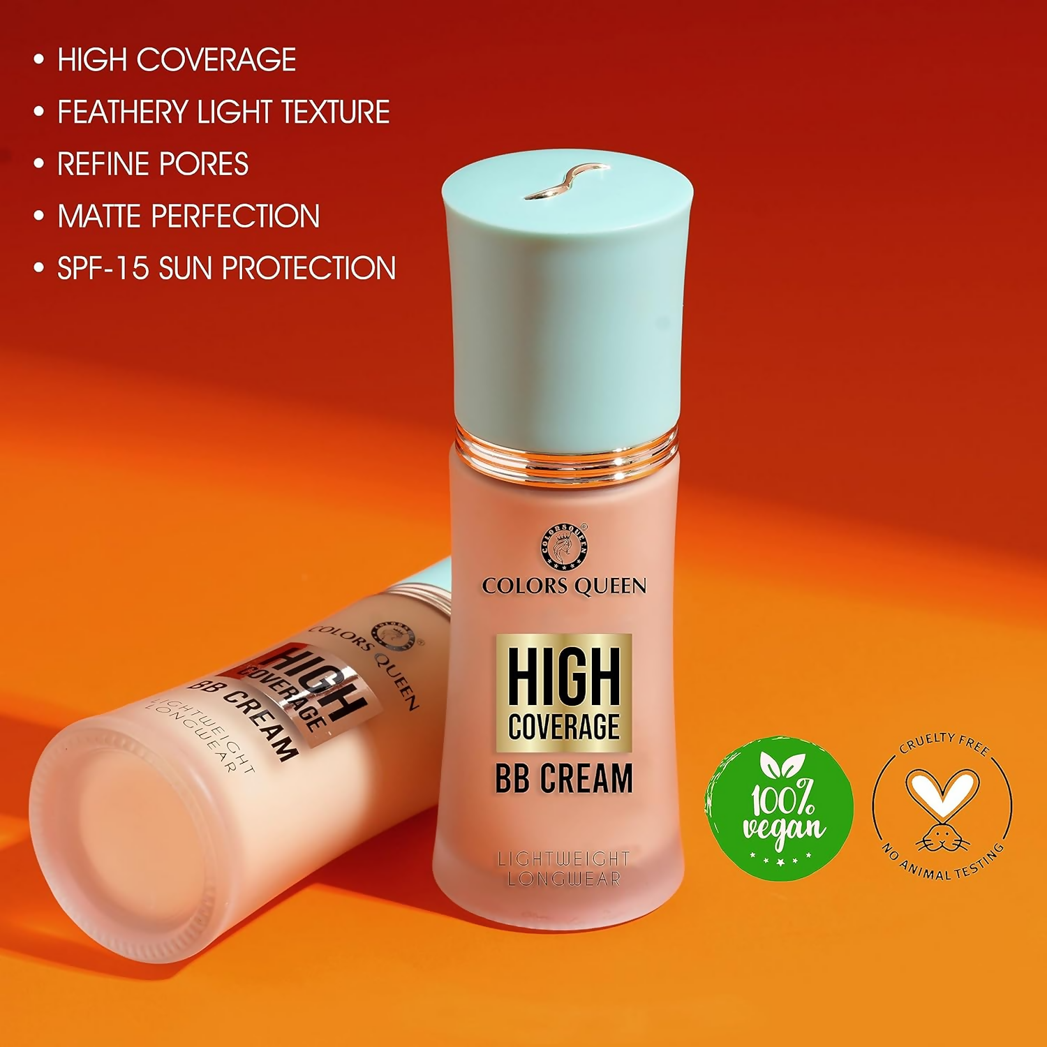 Colors Queen High Coverage BB Cream Foundation - Natural Nude | Grocsy