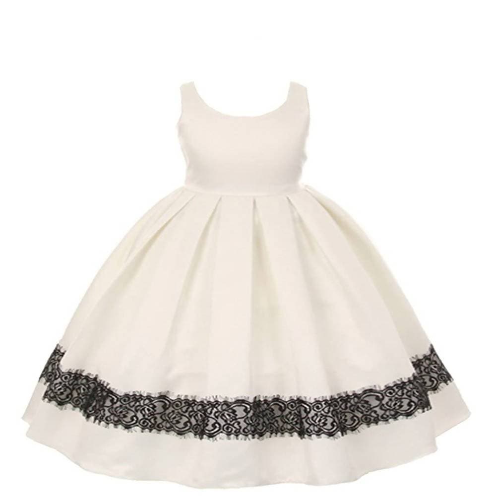 Asmaani Baby Girl's Off-White Colour Satin A-Line Maxi Full Length Dress (AS-DRESS-22171) | Grocsy