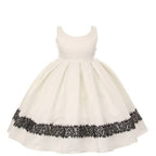 Asmaani Baby Girl's Off-White Colour Satin A-Line Maxi Full Length Dress (AS-DRESS-22171) | Grocsy