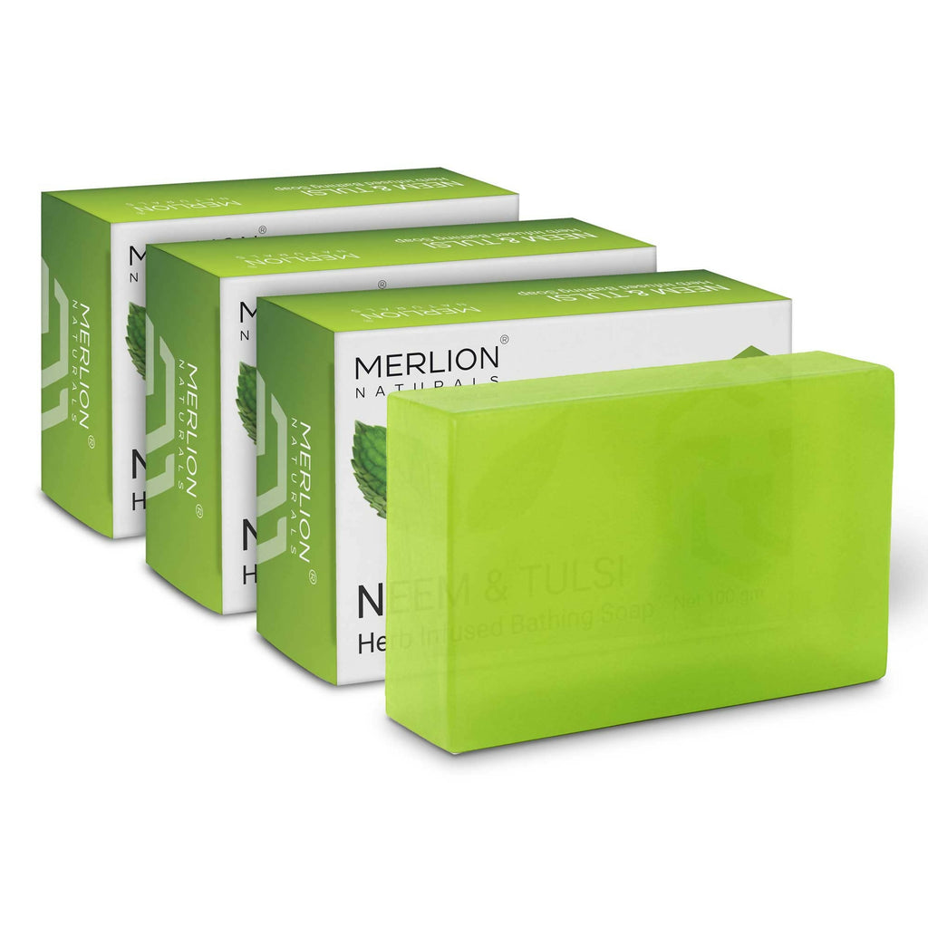 Merlion Naturals Neem and Tulsi Glycerine Soap | Grocsy