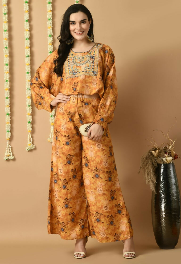 Joban Fashion Mustard Maslin Kurta Set | Grocsy