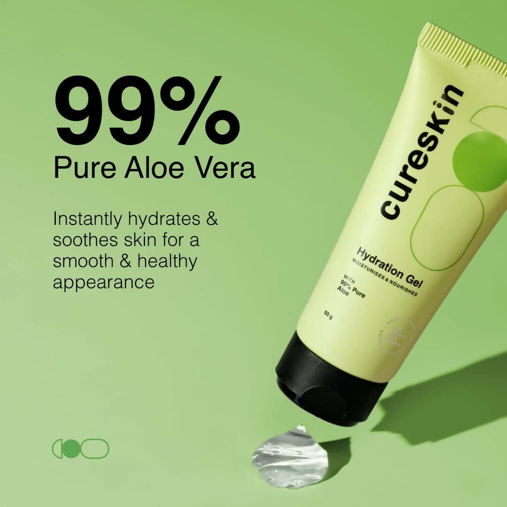 Cureskin Hydration Gel 99% Pure Aloevera | Grocsy