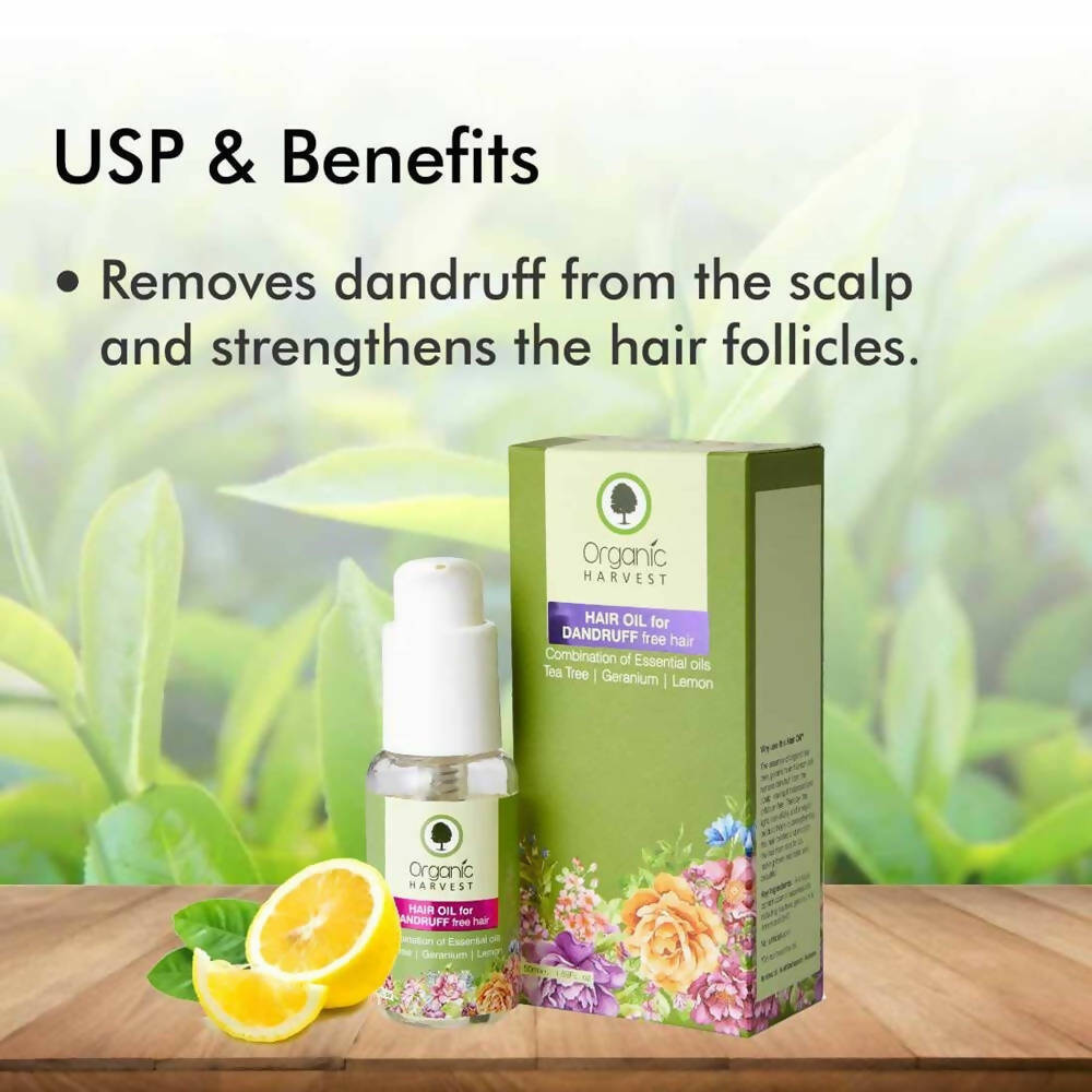 Organic Harvest Hair Oil for Dandruff Free Hair | Grocsy