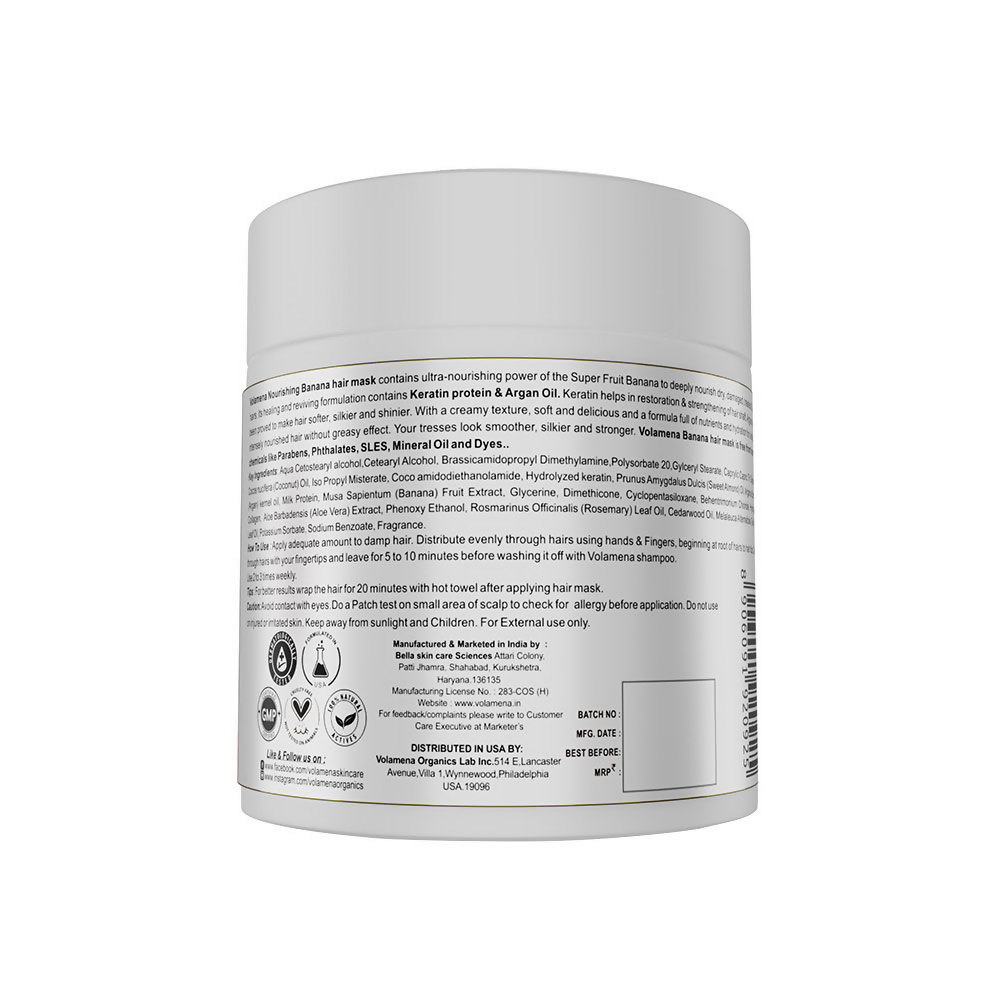 Volamena Nourishing Banana Hair Mask | Grocsy