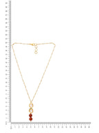 Ruby Raang Red Jasper Kundan Necklace | Grocsy