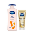 Vaseline Sun Protect SPF 30 Body Lotion & Gluta-Hya Flawless Glow Serum-In-Lotion Combo | Grocsy
